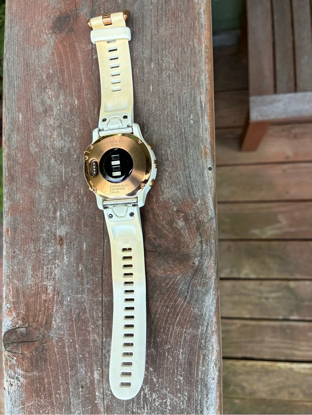 garmin fenix 6s pro smartwatch in rose gold and white